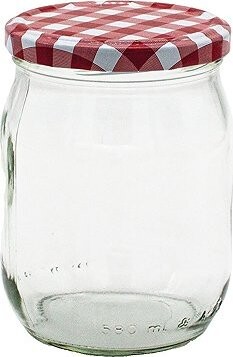 Gastro Zaváracie poháre s viečkom káro 580 ml, TO82, 6 ks