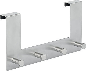 Spirella závesný vešiak na dvere PUNT, kefovaná nehrdzavejúca oceľ, 4 háčiky, 19 mm