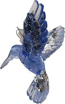 Kurt Adler Kolibrík modrý s glitrami