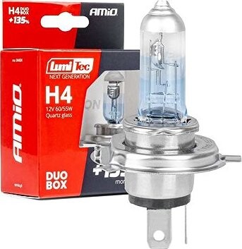 Amio LumiTec H4 12V 60/55 W + 135% 2 ks