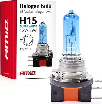 AMIO Žárovka H15 12V 15/55 W PGJ23t-1 Super White