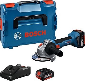 BOSCH Professional Uhlová brúska AKU 125 mm s kufrom GWS 18V-8, 0.601.9N9.002 (2× 4 Ah)