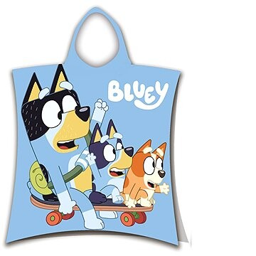 Jerry Fabrics Plážová osuška pončo 50 × 115 cm, Bluey Skate