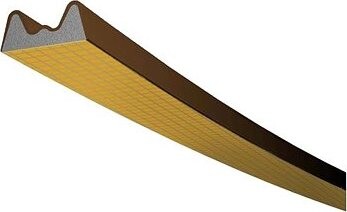 Trelleborg tesnenie TLT do okien a dverí, profil K 6 H, 9 × 4 mm, hnedé, 2 × 3 m