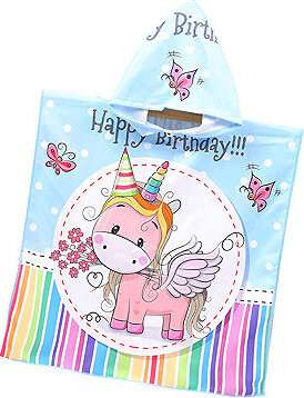 Jerry Fabrics Detské pončo 60 × 120 cm – Šťastné narodeniny