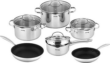 Siguro Pure Delight Súprava riadu, 10 ks, súprava hrncov + panvice 20 a 24 cm