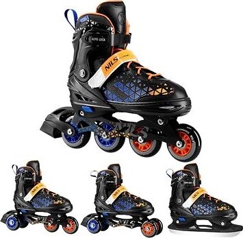 NILS EXTREME Kolieskové korčule 4 v 1 Beave NH18190A Modré veľ. L (39 – 43)