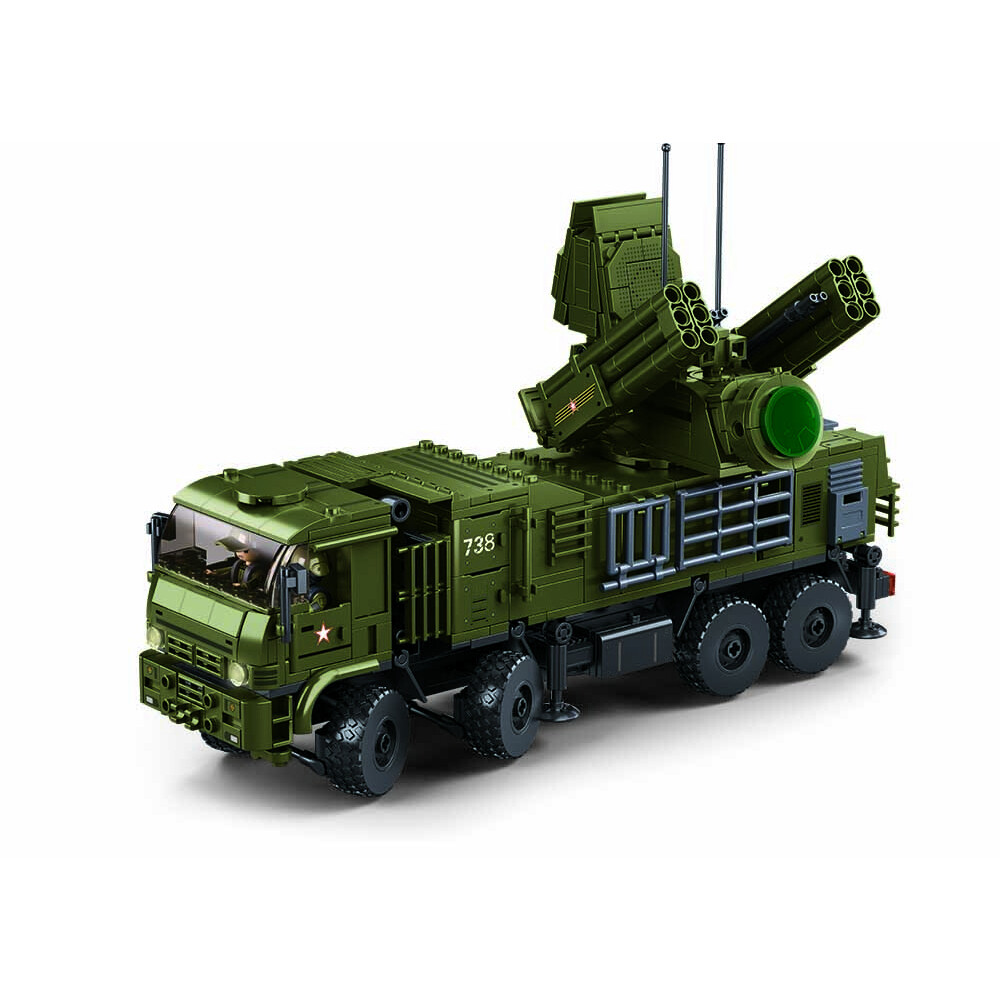 Stavebnica Sluban Model Bricks Protilietadlový systém Pantsir S1 M38-B1252