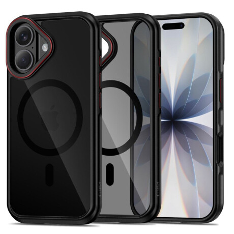 Tech-Protect MagHybrid MagSafe kryt na iPhone 17, čierny / červený