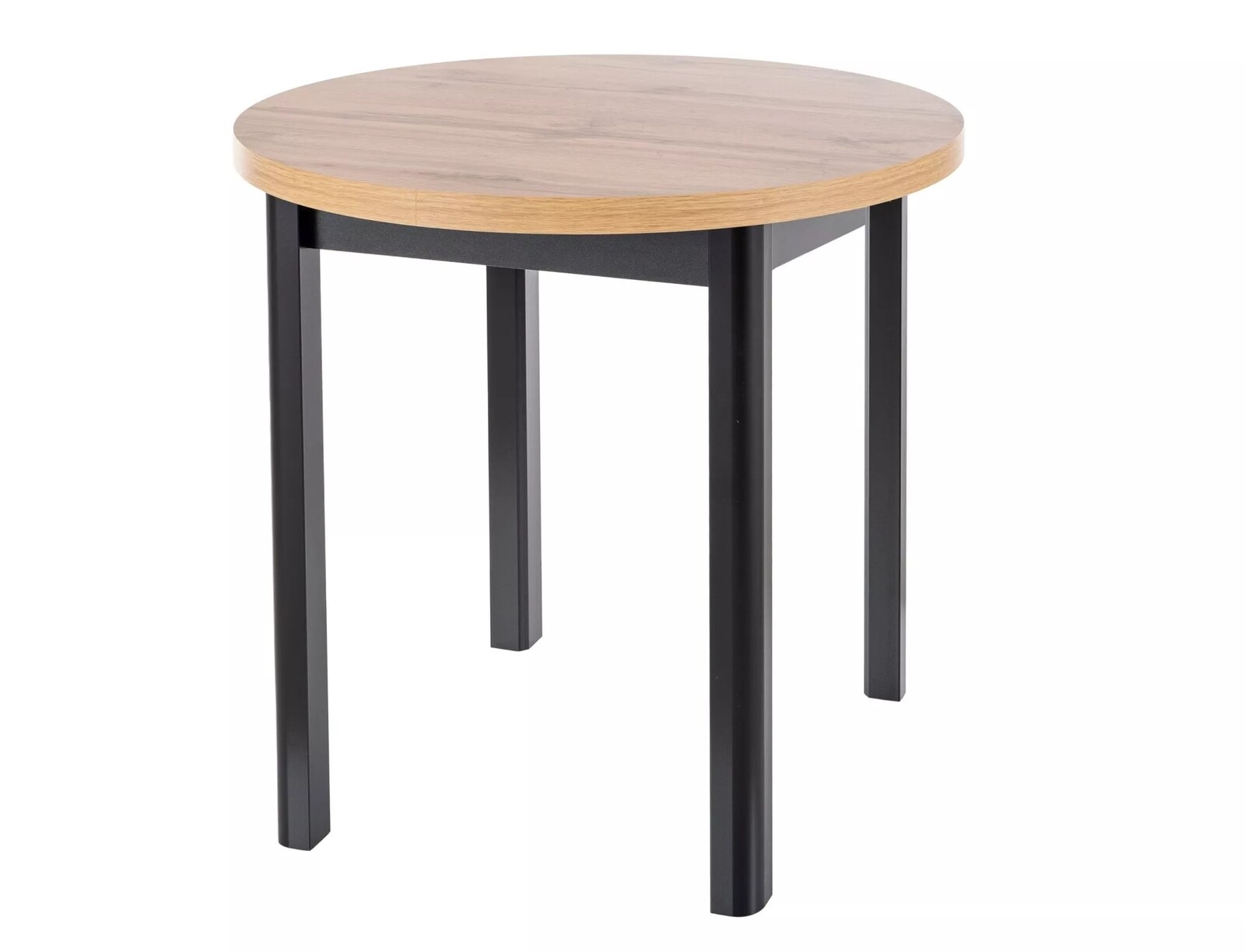 Kulatý jídelní stůl Adam 80 cm dub artisan/černý