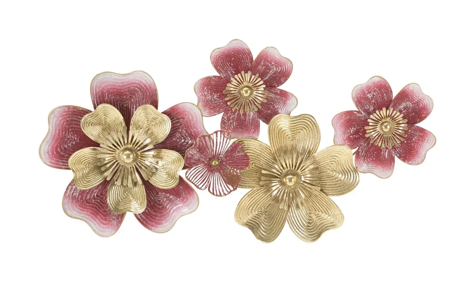 Nástěnná dekorace Lobi 50 cm zlatá/červená