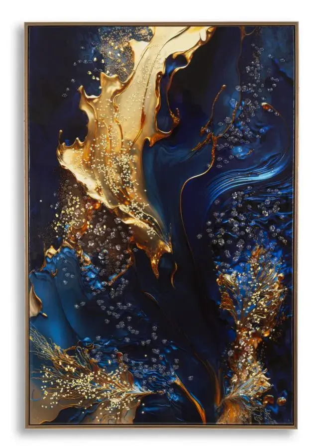 Obraz Andromeda A 60x90 cm modrý/zlatý