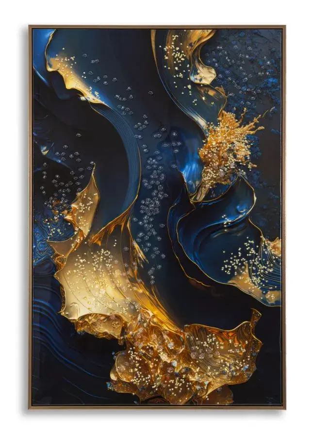 Obraz Andromeda B 60x90 cm modrý/zlatý