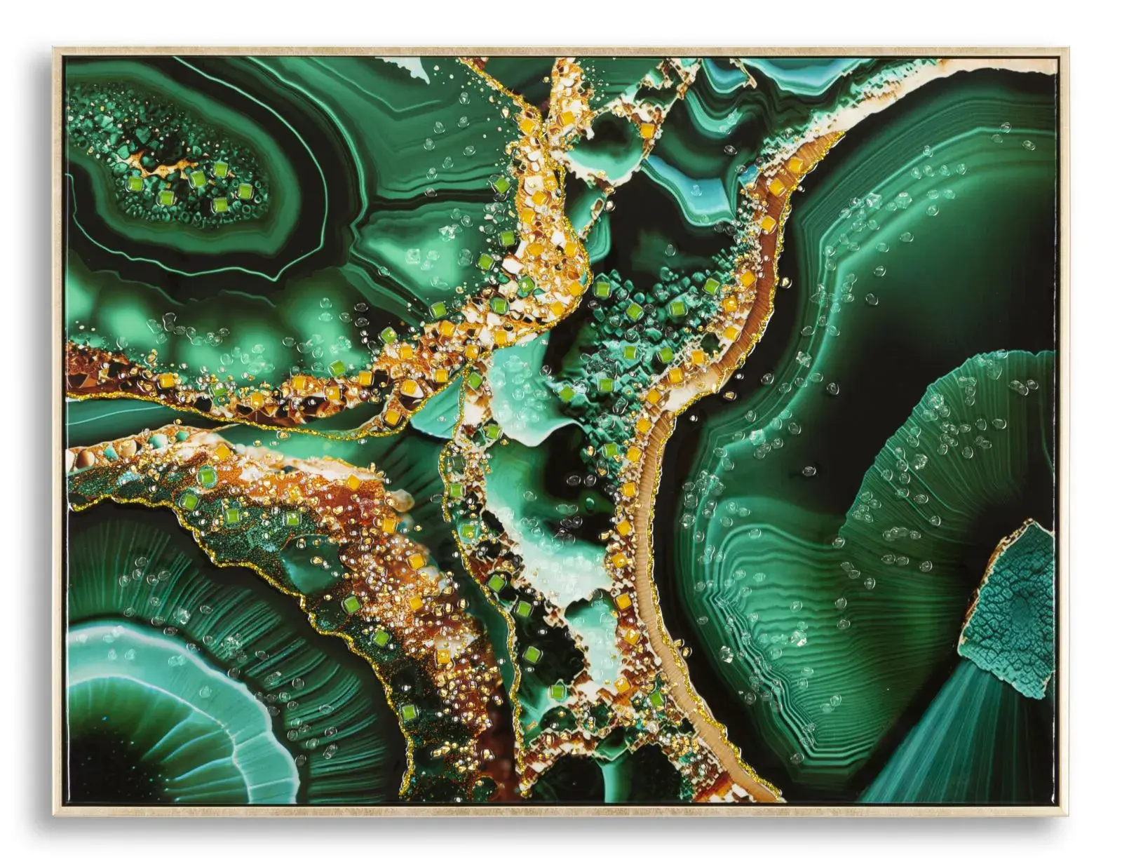 Obraz Smeraldy 82x62 cm zelený/zlatý