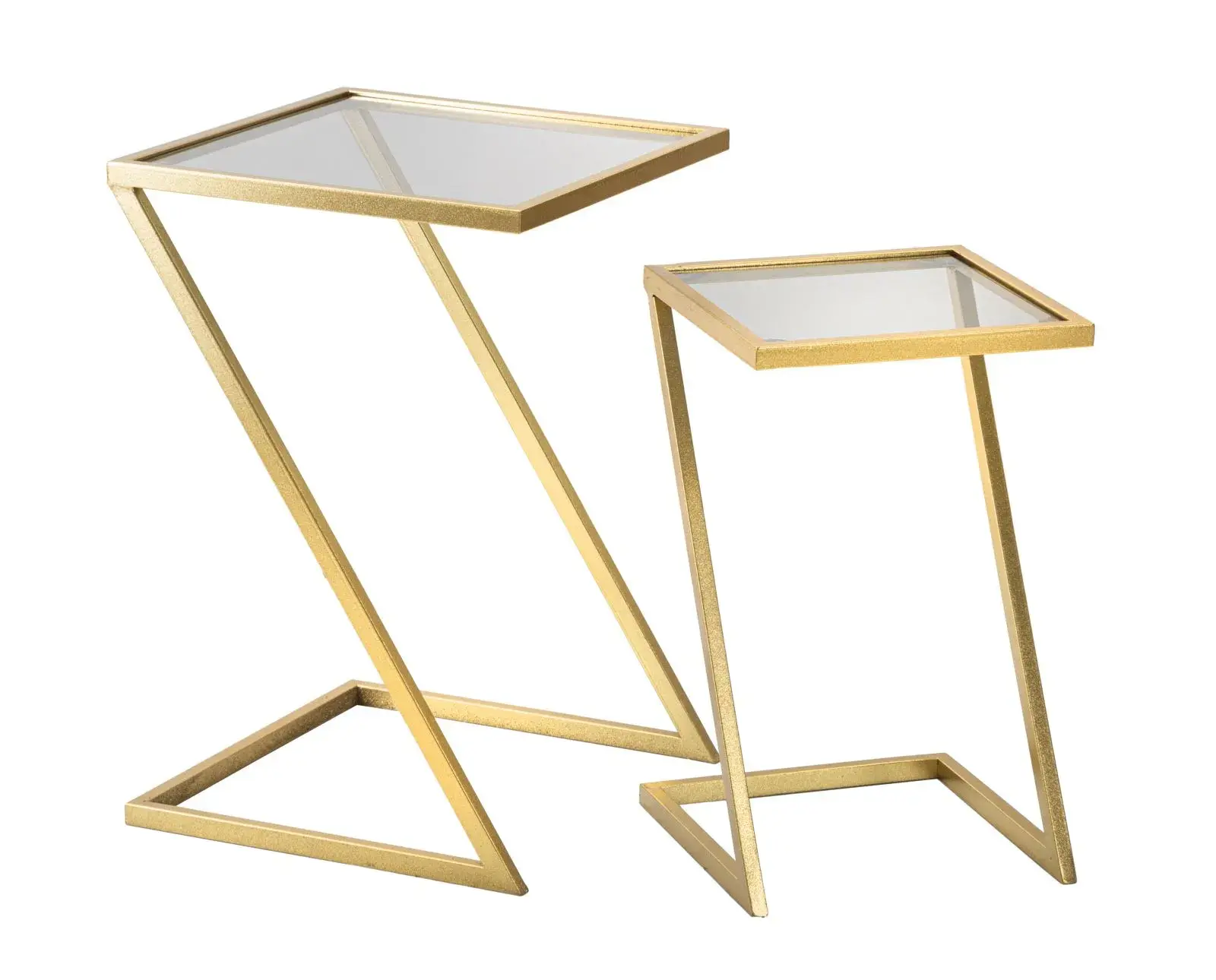 Sada 2 ks odkládacích stolků Zet zlatá