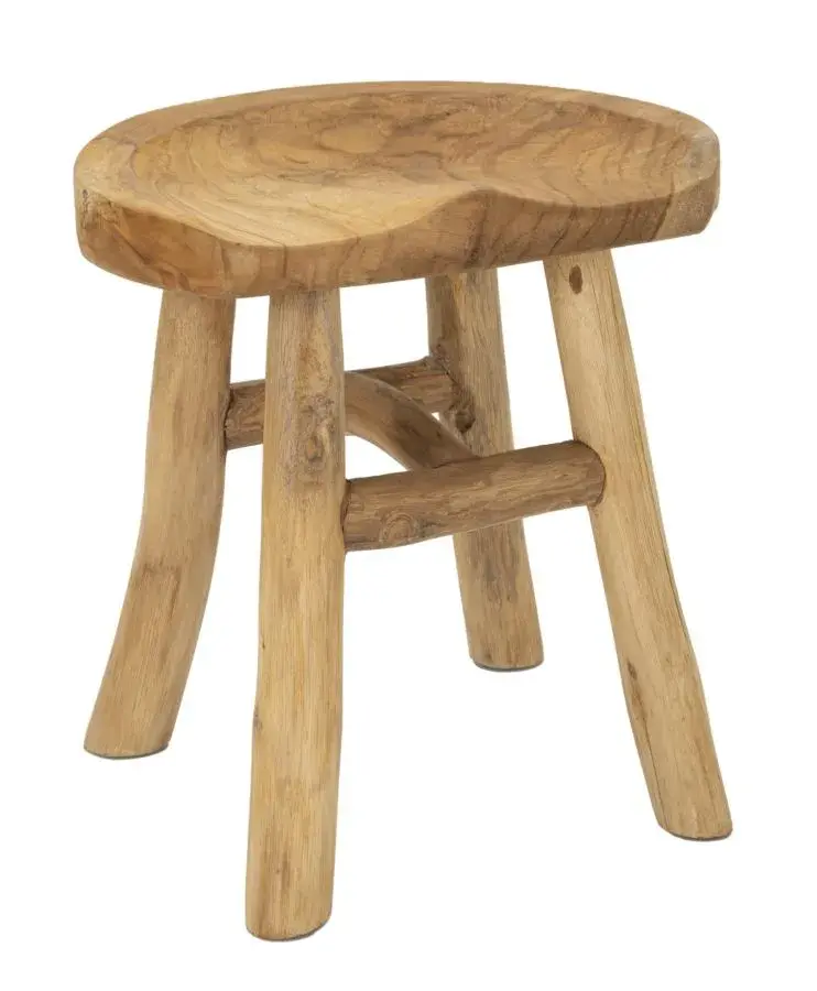 Stolička Teak 42 cm z masivu hnědá