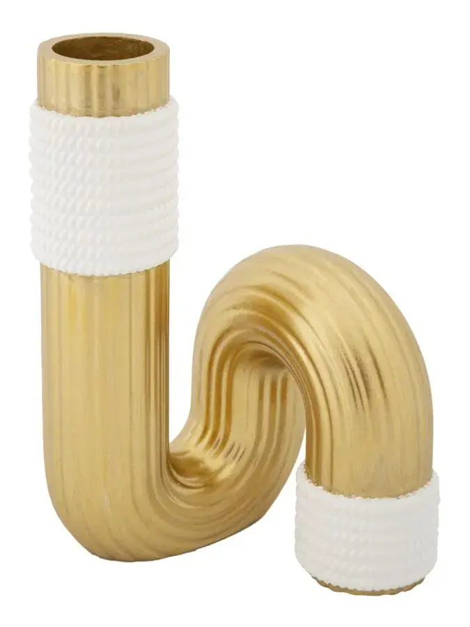 Váza Bann Big 18 cm zlatá/bílá