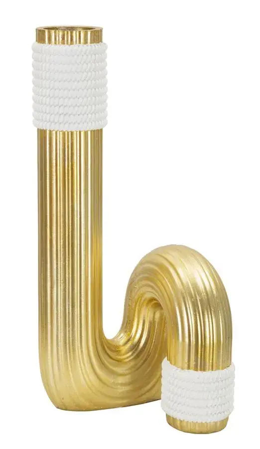 Váza Bann Big 30 cm zlatá/bílá