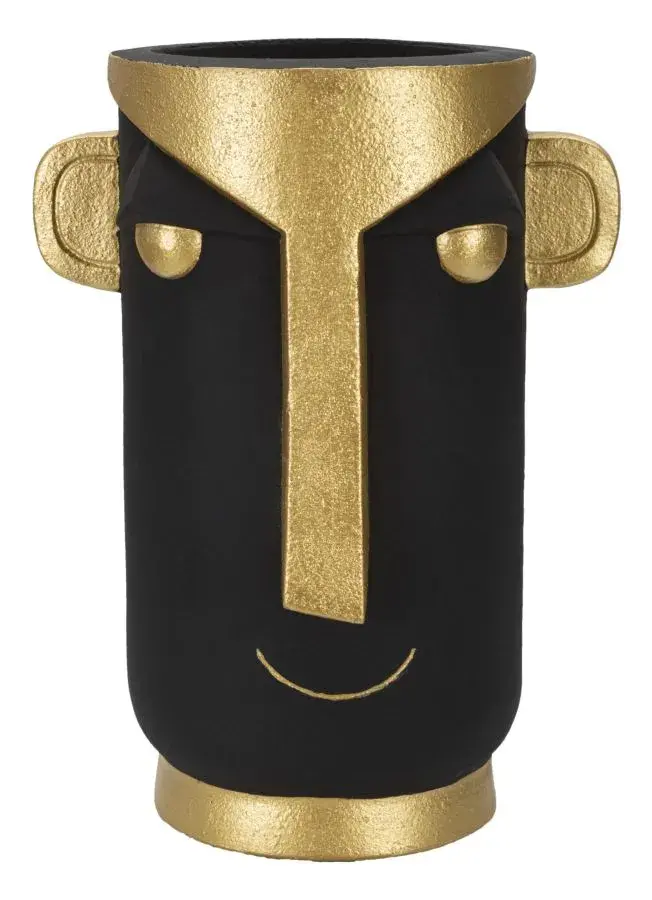 Váza Tribal 40 cm černá/zlatá