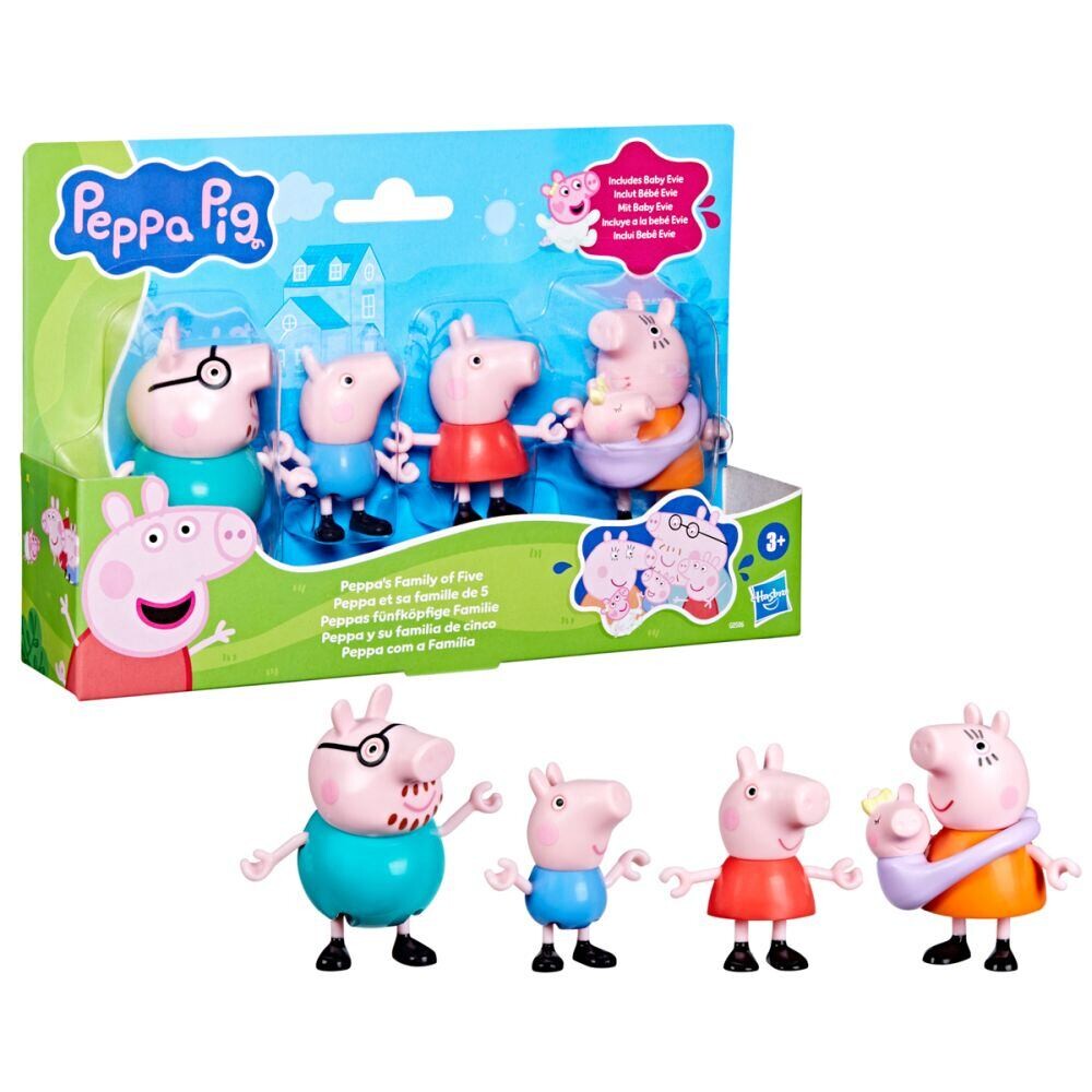 Hasbro Prasiatko Peppa Pig rodinka, 5 figúrok