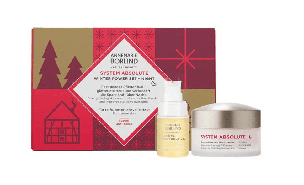 Annemarie Börlind Nočná vianočná sada SYSTEM ABSOLUTE Nočný krém 50ml + pleťový spevňujúci gél 15ml ZADARMO 50 ml + 15