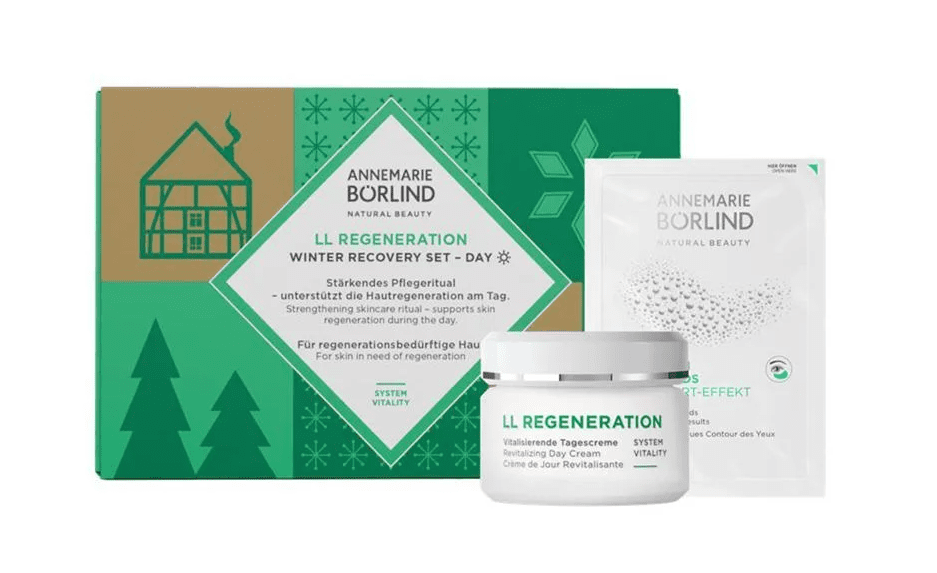 Annemarie Börlind Denná vianočná sada LL REGENERATION Denný krém 50ml + hyalurónové obklady na oči 1x2ks ZADARMO 50 ml + 1x2 ks