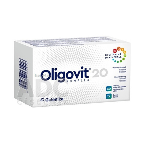 Oligovit 20 KOMPLEX 10 vitamínov a 10 minerálov 60ks