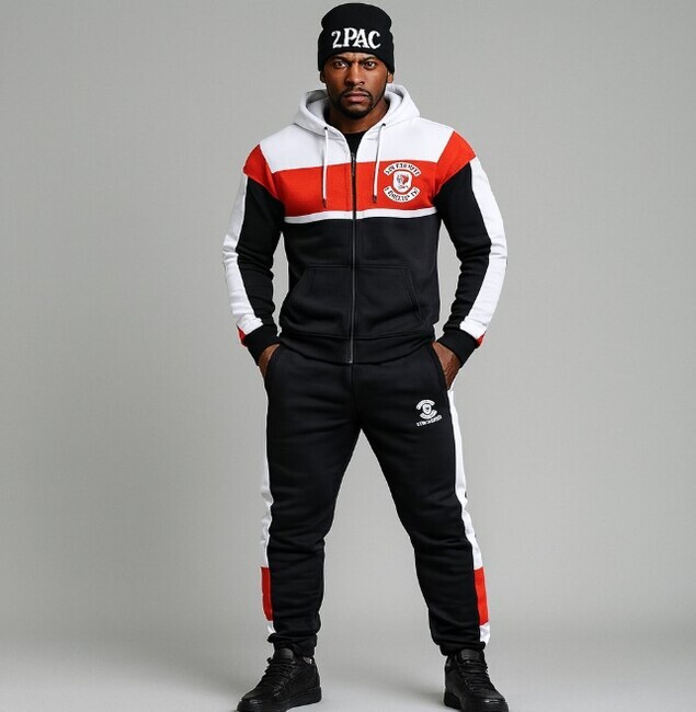 Tepláková súprava Thug Life Leopard Suit Black - M