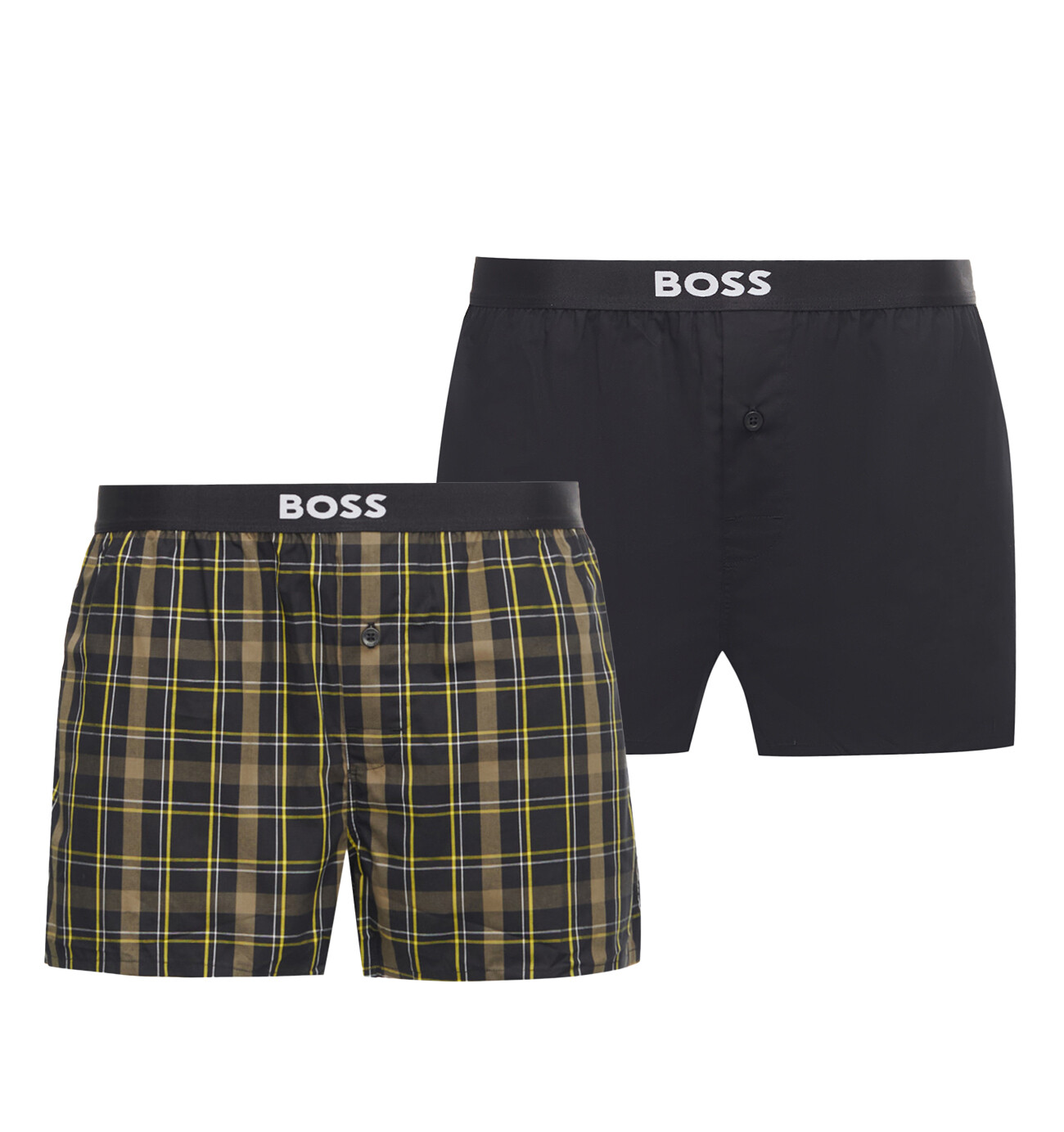 BOSS - trenky 2PACK natural pure cotton dark color stripes combo (HUGO BOSS)