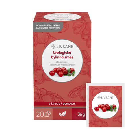 LIVSANE Urologická bylinná zmess brusnicami 20 x 1,8 g