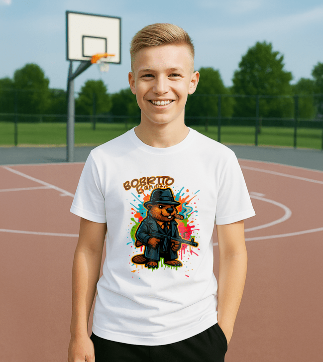 Bobrito Bandito 2 tričko biele - Italian Brainrot - 5XS (116)