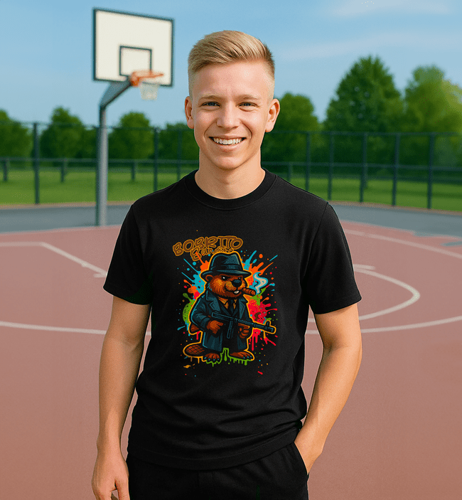 Bobrito Bandito 2 tričko čierne - Italian Brainrot - 5XS (116)