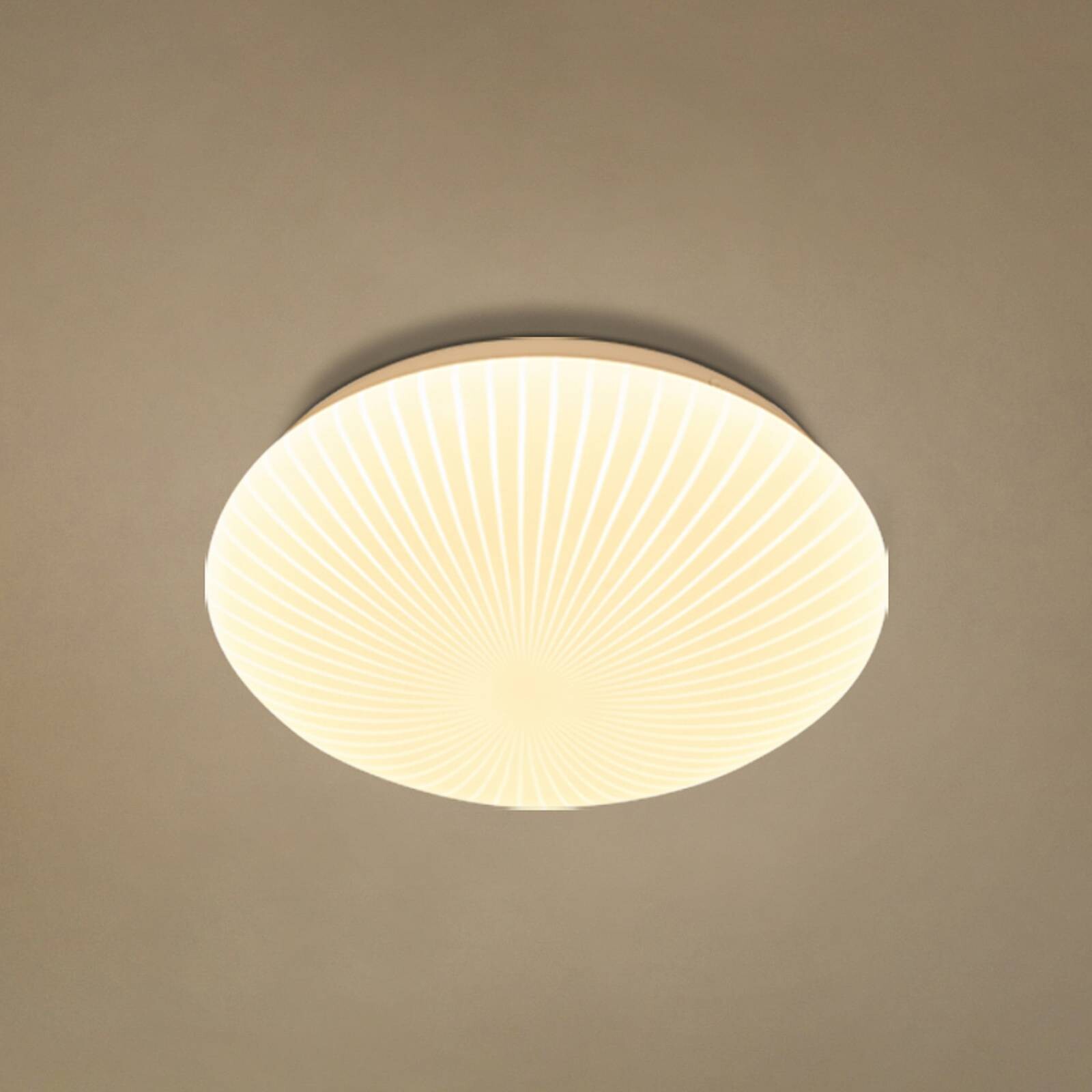 Stropné LED svetlo Malta, Ø 29 cm, biele, akryl, CCT