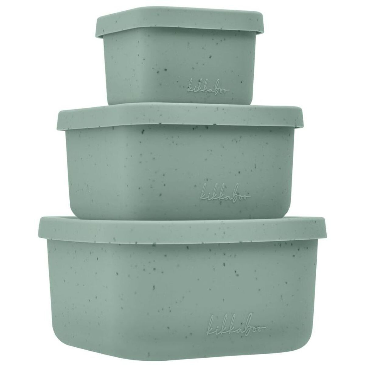 KikkaBoo Sada boxov na desiatu 3 ks Platinum Silicone Sage