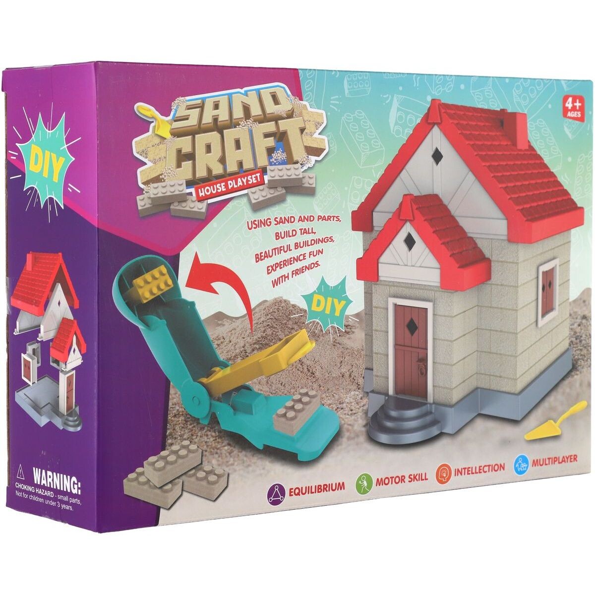 Teddies Stavebnica dom s pieskom plast s doplnkami v krabici 28x19x8cm