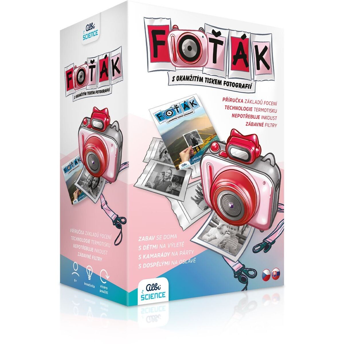 Albi Fotoaparát s termotlačou - ružový