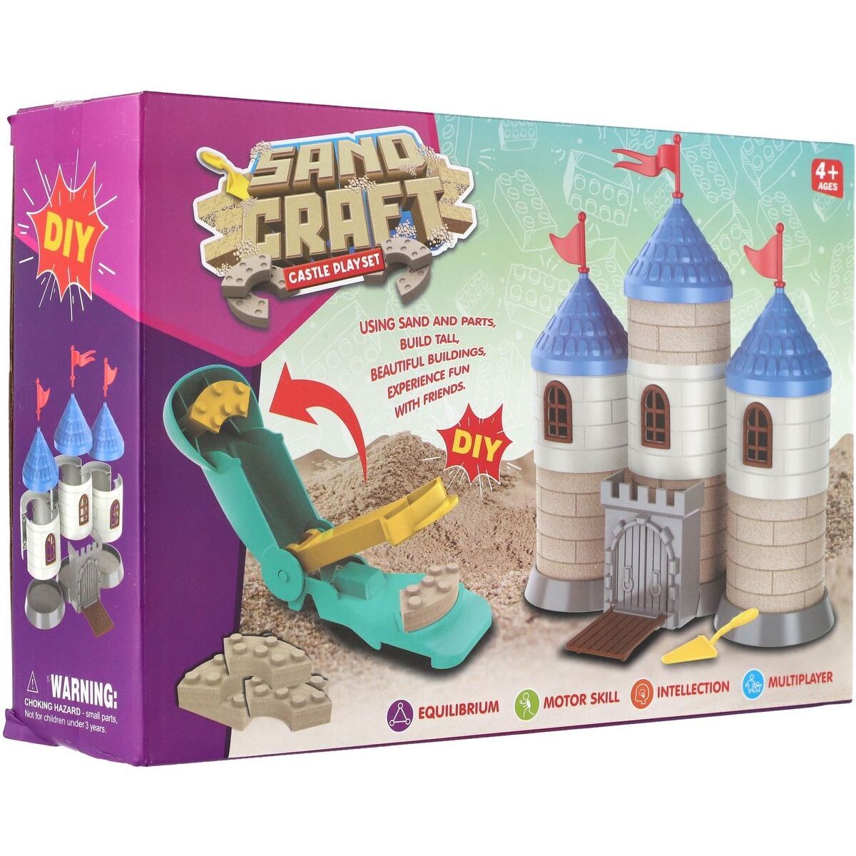 Teddies Stavebnica hrad s pieskom plast s doplnkami v krabici 28x19x8cm