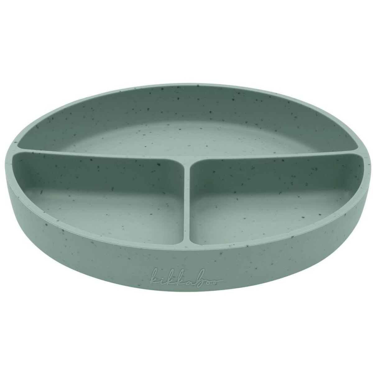 KikkaBoo Tanier delený s prísavkou Platinum Silicone Sage