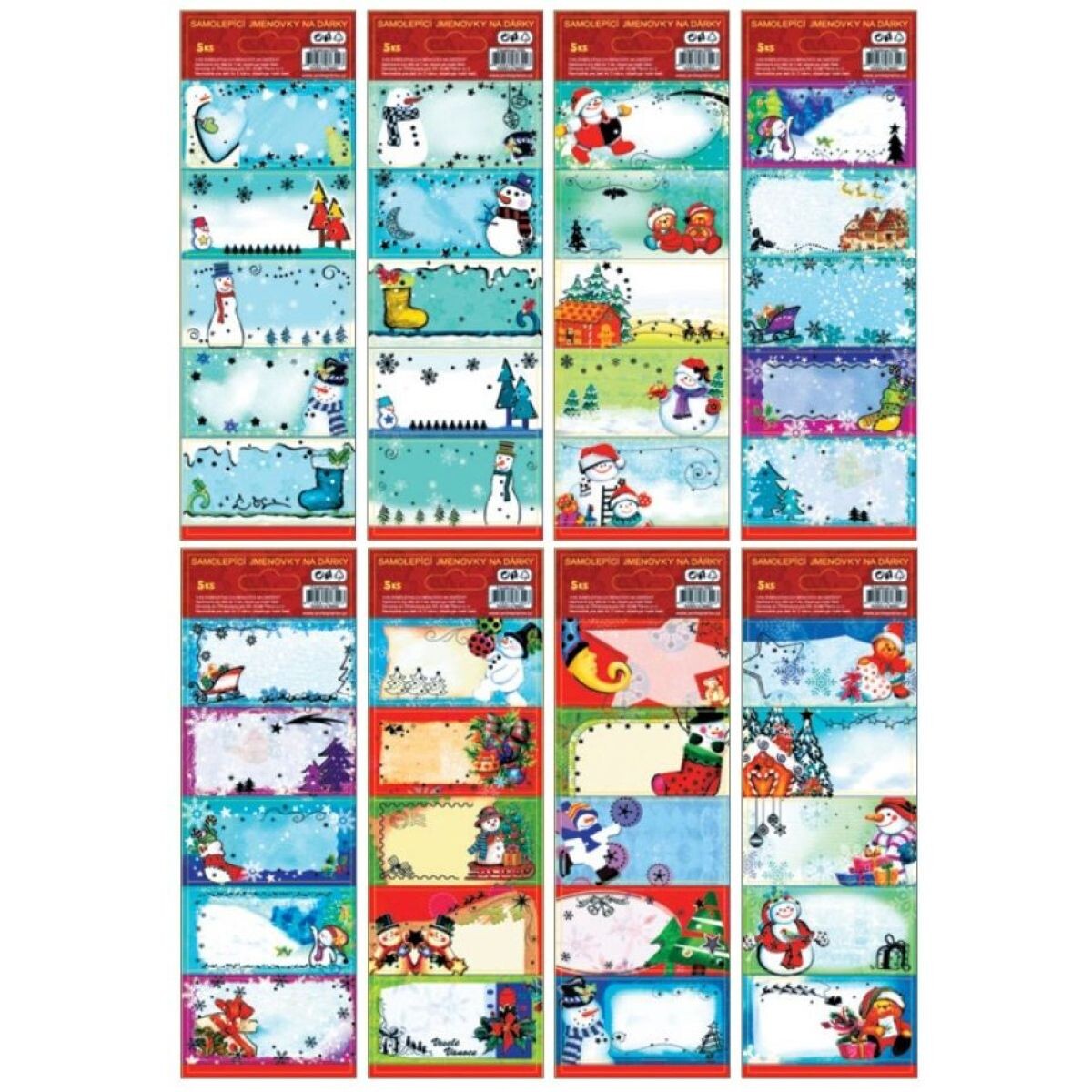 Anděl Přerov Samolepiace menovky na darčeky s razbou 22 x 8,5 cm