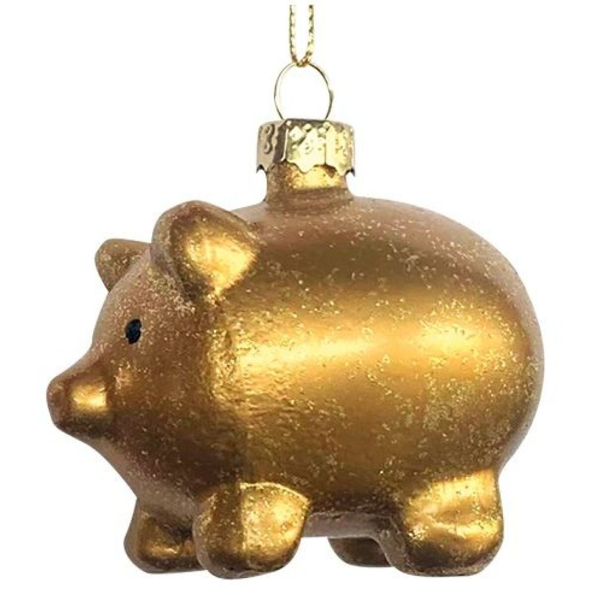 Prasiatko sklenené s glitrom 6,5 x 6 x 4,5 cm