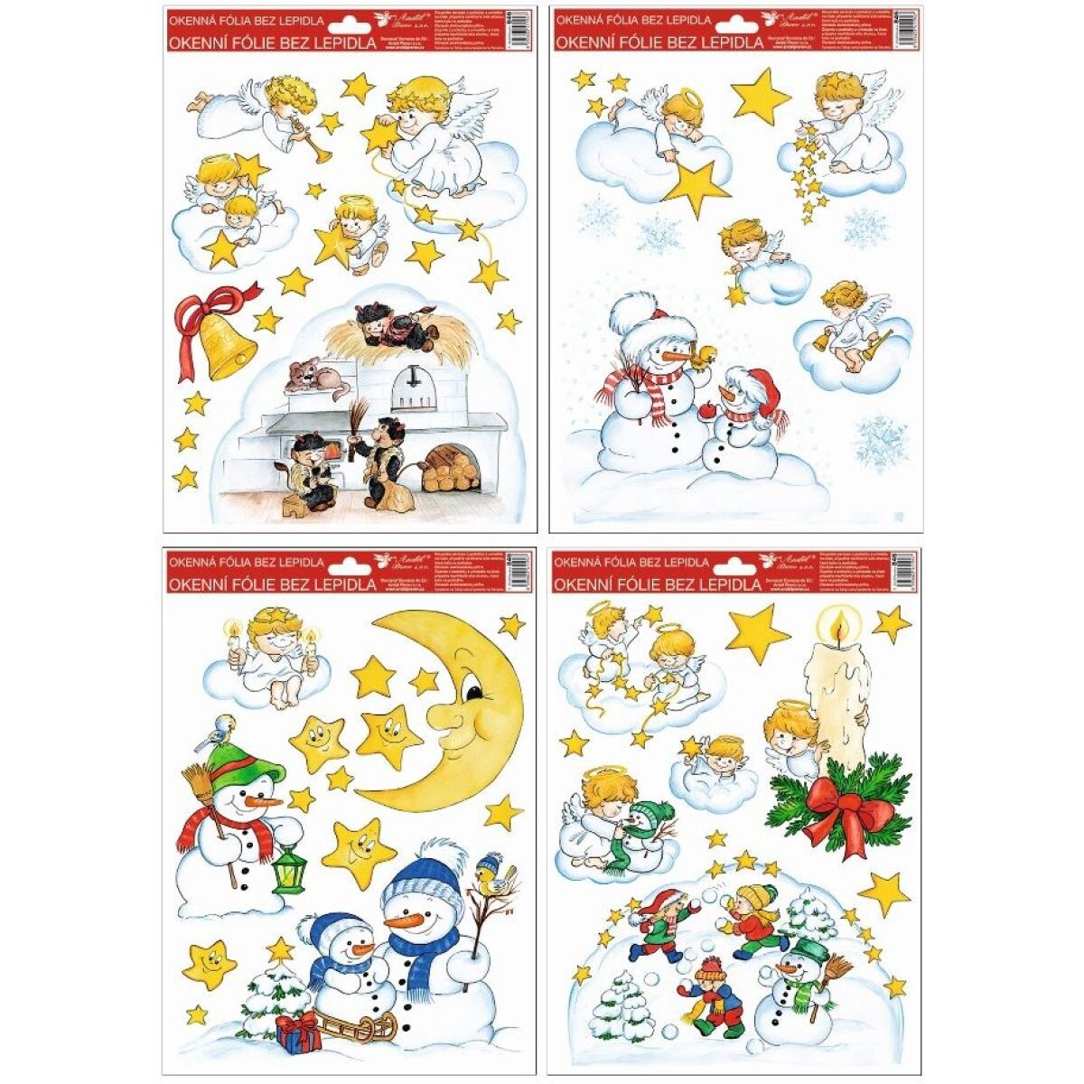 Anděl Přerov Okenné fólie tradičné Čerti na peci 33,5 x 26 cm