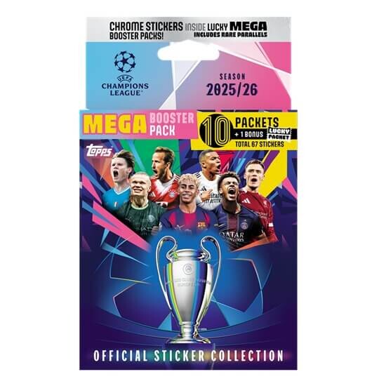 Topps Futbalové nálepky Topps Champions League 2026 Mega Eco Pack