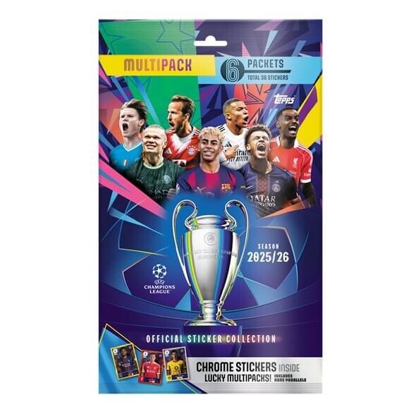 Topps Futbalové nálepky Topps Champions League 2026 Multipack