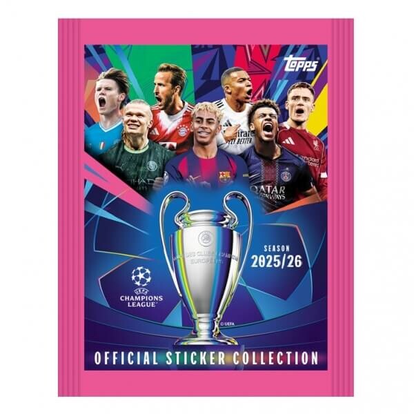Topps Futbalové nálepky Topps Champions League 2026 - balíček