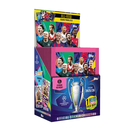 Topps Futbalové nálepky Topps Champions League 2026 Booster box - 50 balíčkov