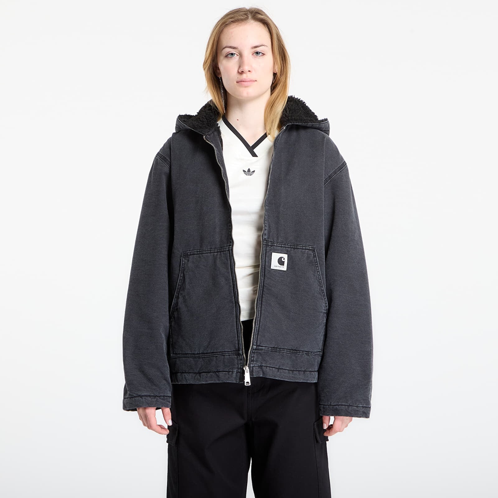 Bunda Carhartt WIP W' Hooded Mitch Jacket Black XS
