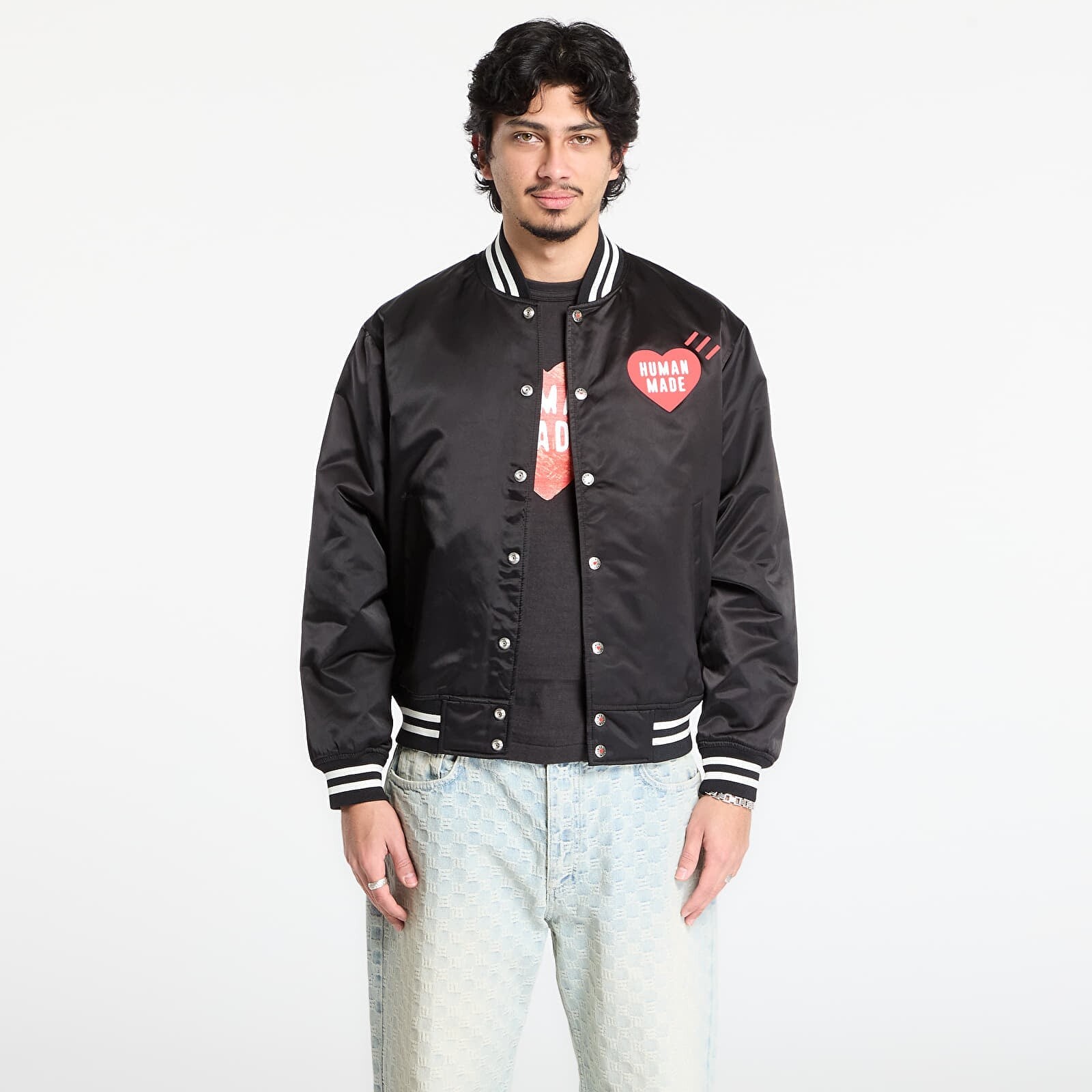 Bunda HUMAN MADE Nylon Stadium Jacket UNISEX Black XXL