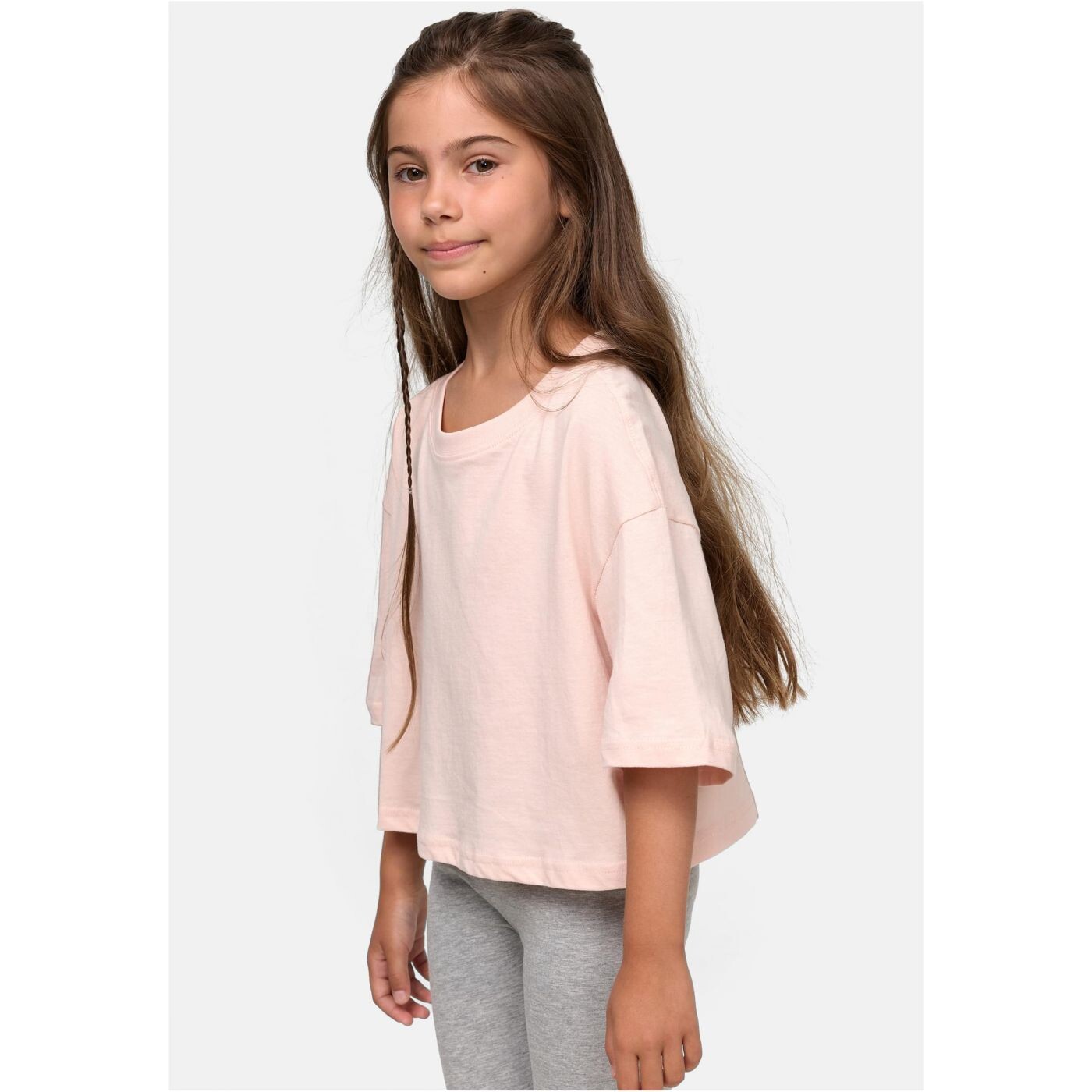 Girls' short Kimono t-shirt pink