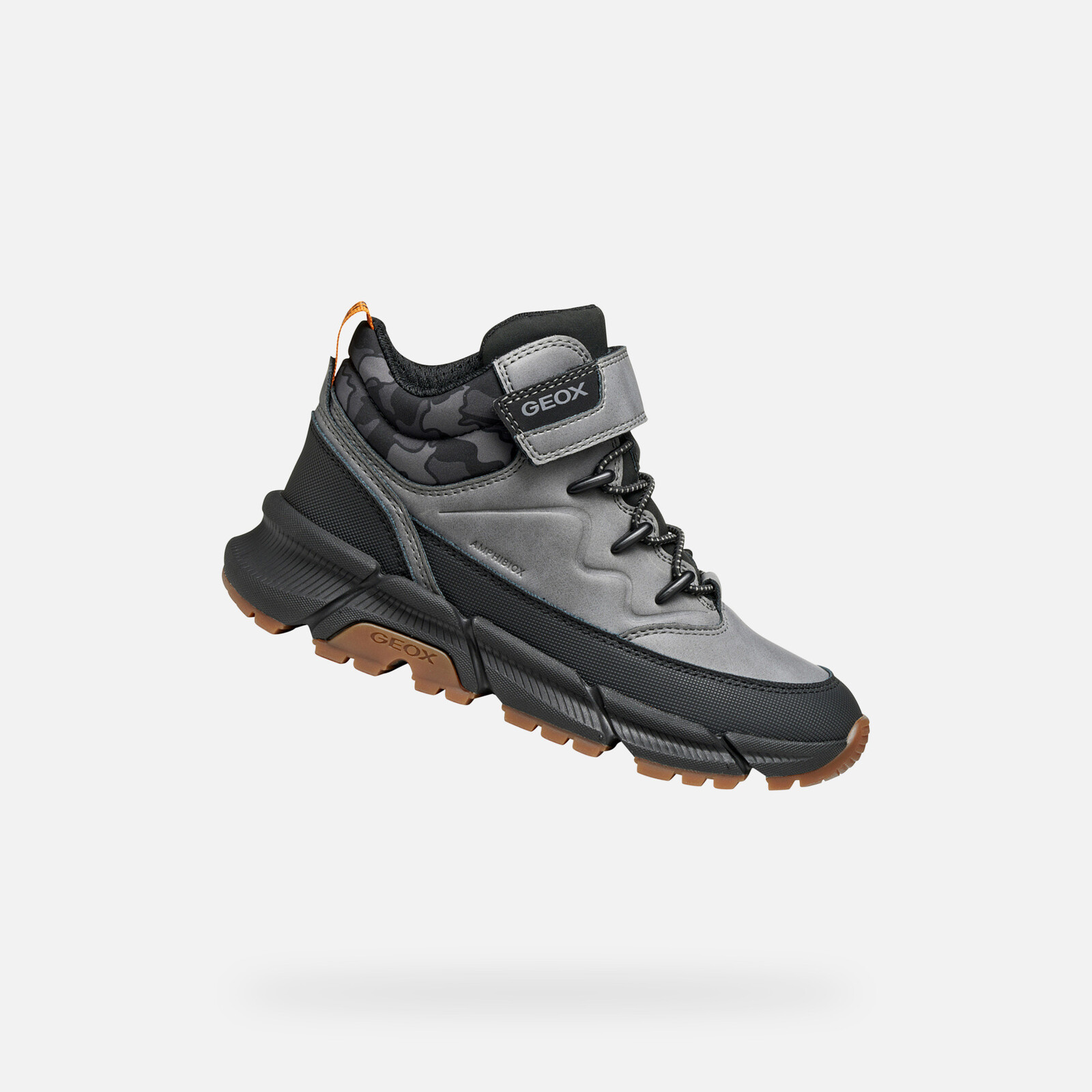 Light grey boys' ankle boots Geox Flexyper Plus - Boys