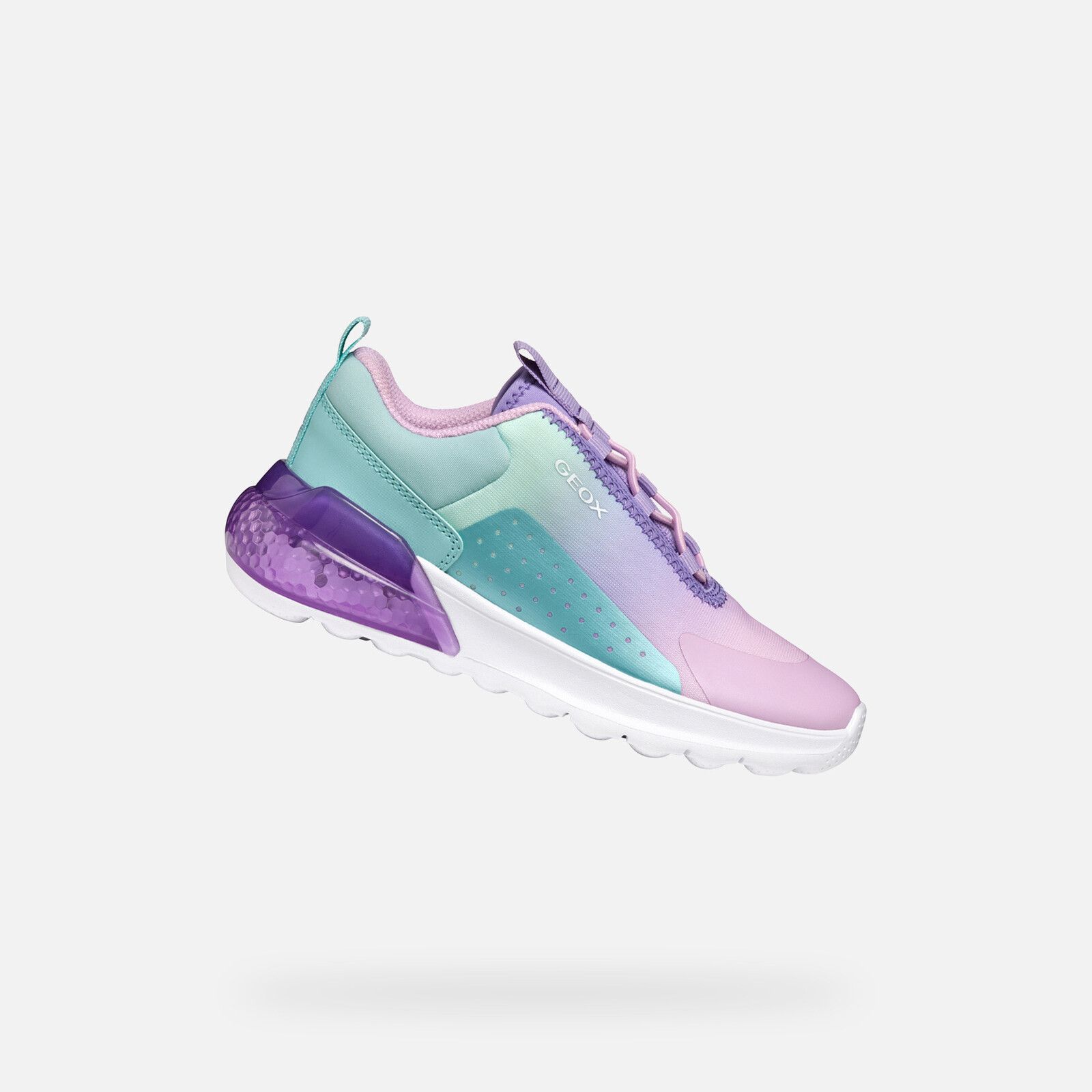 Turquoise Girls' Sneakers Geox Activart Illuminus - Girls